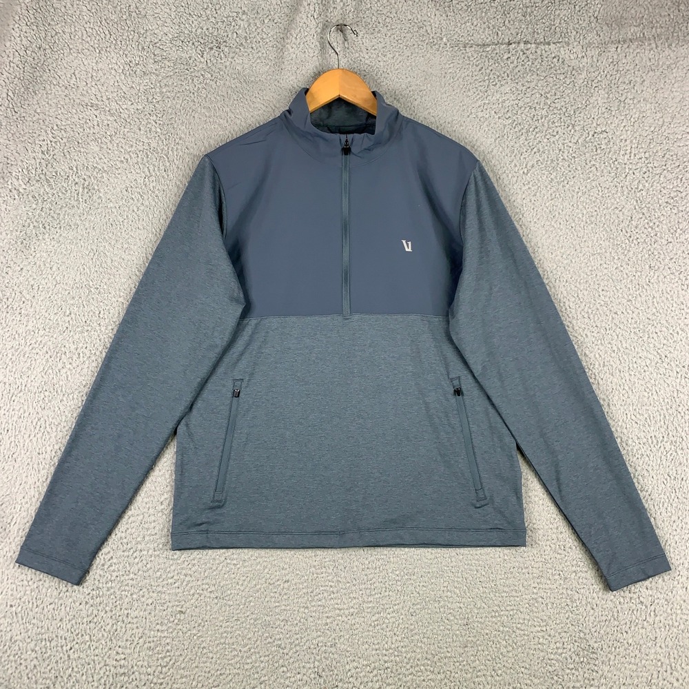 Vuori Sunday Element Half Zip Pullover Mens Medium Blue Athletic Performance Top